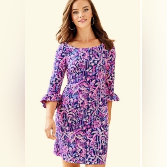 NWT Lilly Pulitzer UPF 50+ Sophie Ruffle Dress. XS - Picture 2 of 8